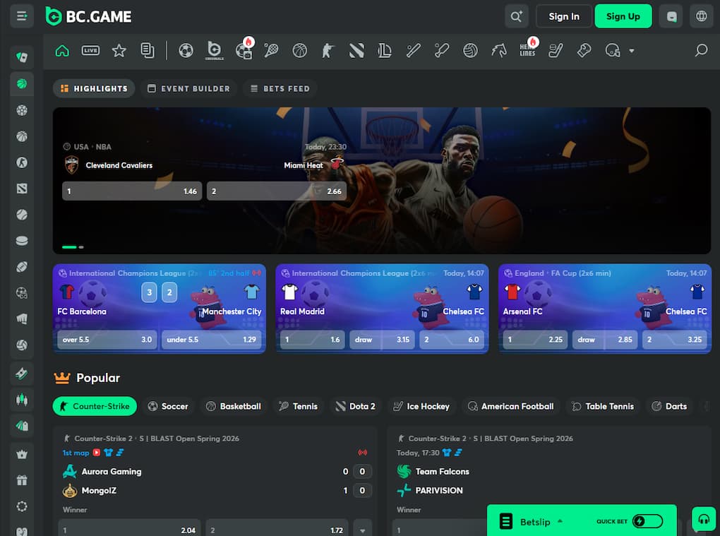 BC Game - Crypto Sports Betting